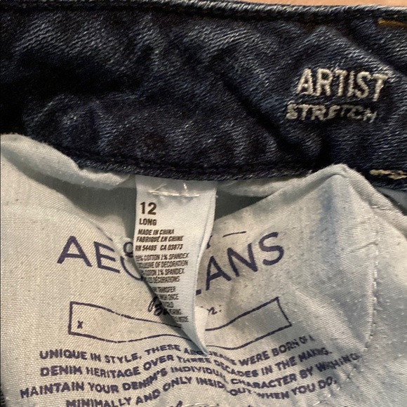 American Eagle Outfitters High Rise Women Jeans - Dark Blue - Picture 3 of 3